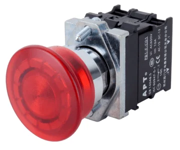 Snapklik.co : ZJWZJH 10 Ap Push Button Switch Red 16 Oentary Ushroo Head Waterproof DC