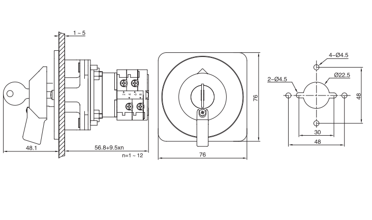 LW38E-20/Y installation size